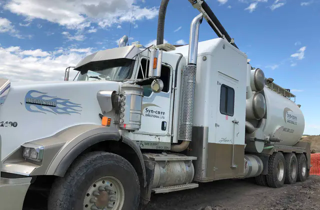 Syncore hydrovac truck working in Southern Alberta